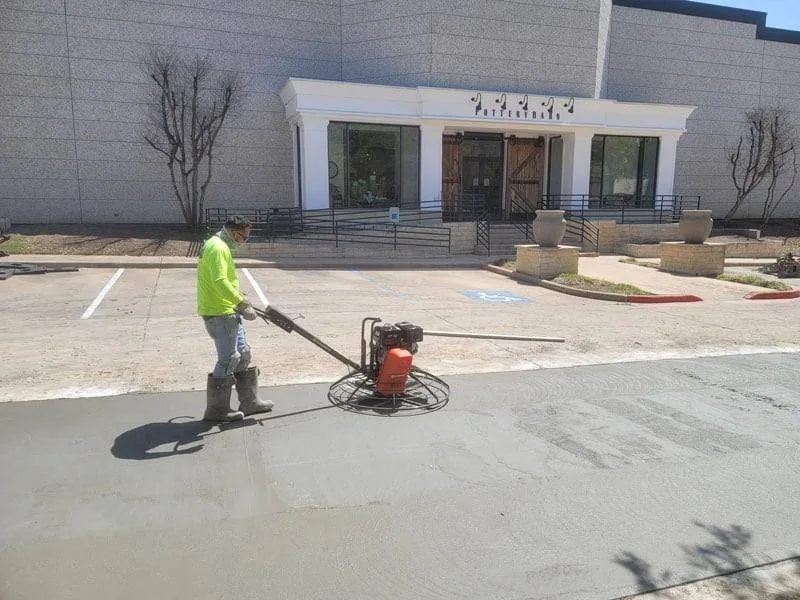 Concrete contractor from RDC paving repairing concrete parking lot