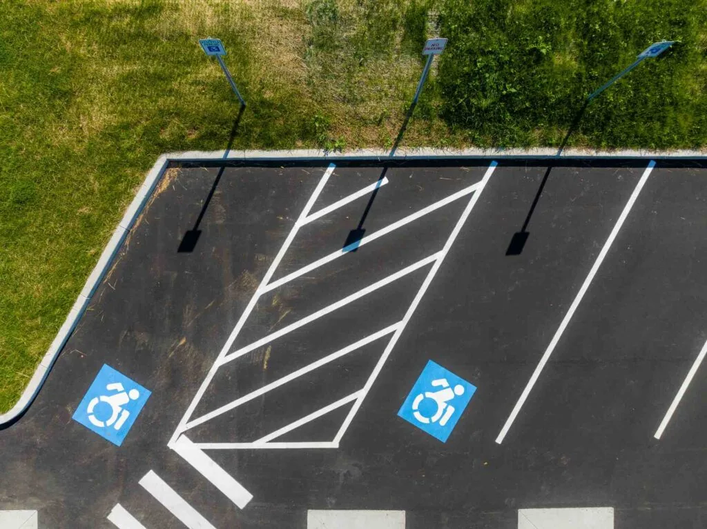 ADA accessible parking spaces