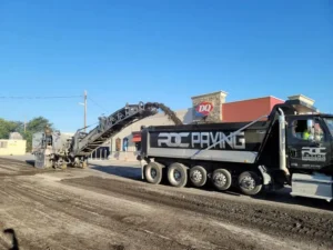asphalt milling in parking lot