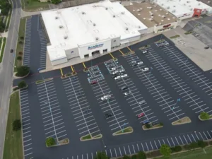 Parking lot after paving