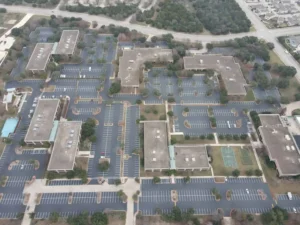 Parking lot aerial view