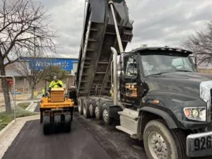 Parking lot paving
