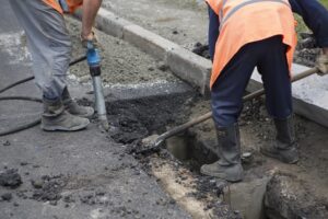 asphalt road paving construction