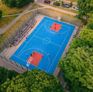 Sports court resurfacing