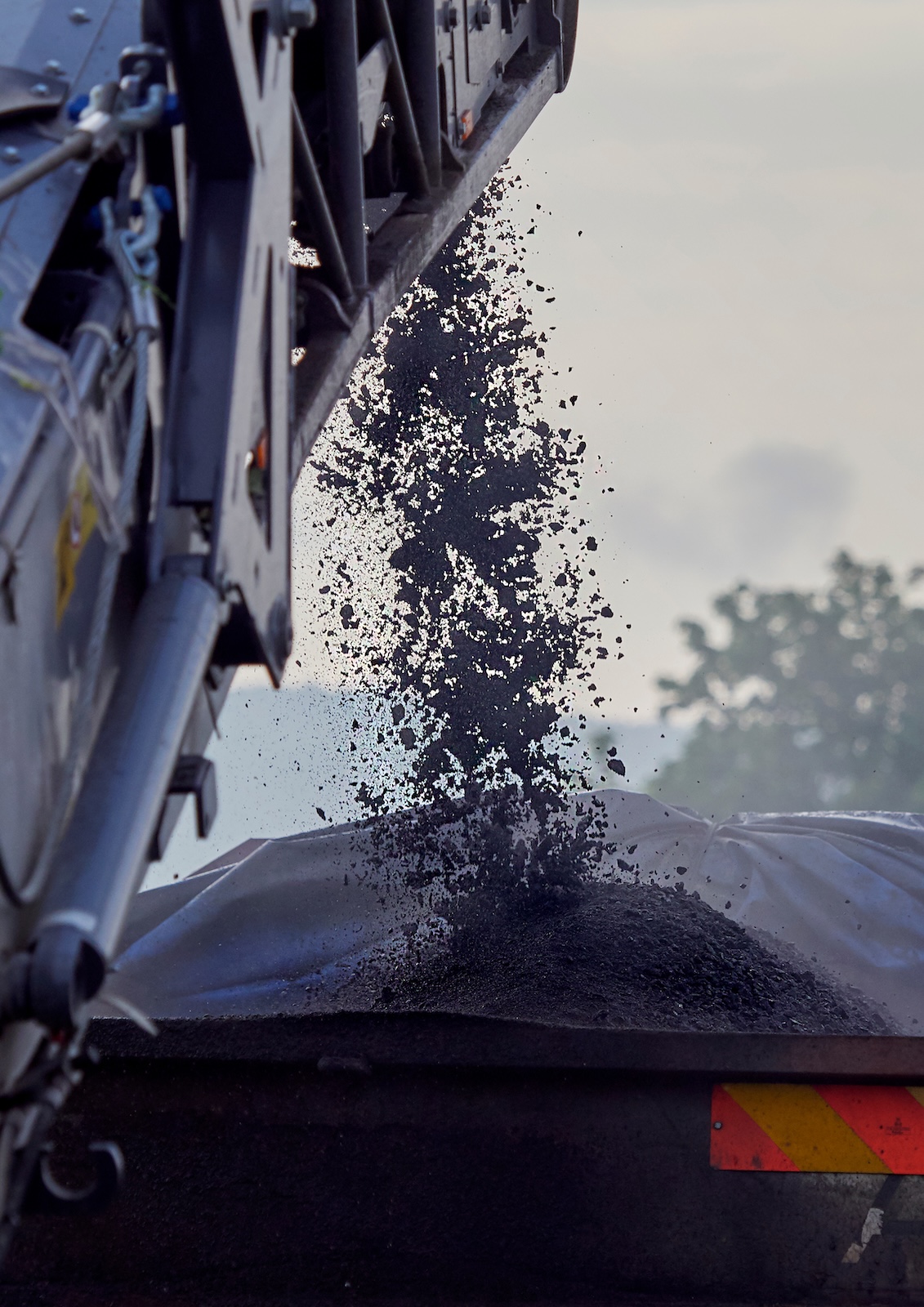 Close up of Asphalt Milling Machine