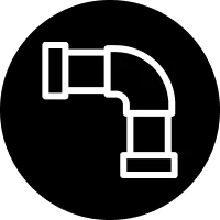 Drainage services icon, black