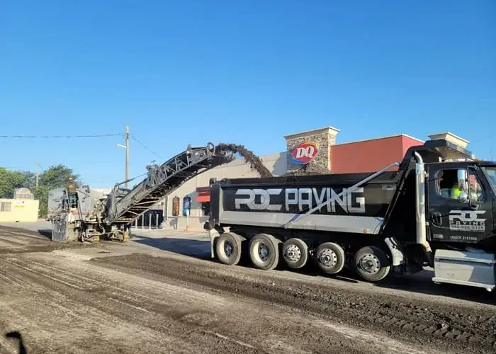 asphalt milling in parking lot