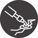 Crack filling icon, gray