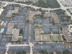 Parking lot aerial view