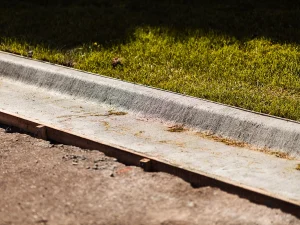 New concrete curbing project
