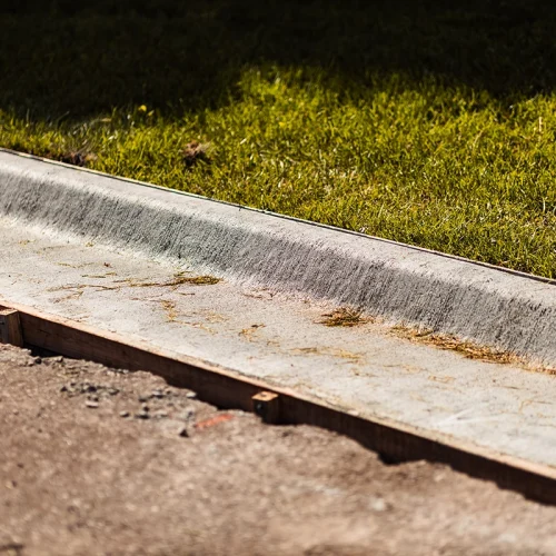 New concrete curbing project