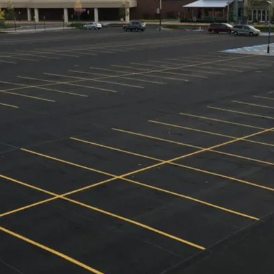 Aerial view of sears parking lot