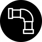 Drainage services icon, black