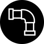 Drainage services icon, black