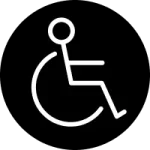 ADA icon, black