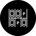 parking lot icon, black